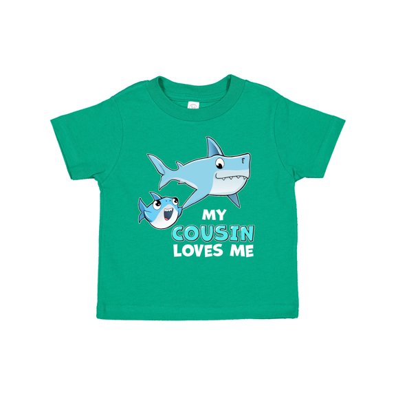 Inktastic My Cousin Loves Me with Cute Sharks Boys or Girls Toddler T-Shirt