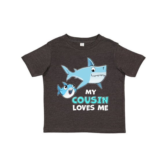 Inktastic My Cousin Loves Me with Cute Sharks Boys or Girls Toddler T-Shirt