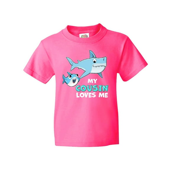 Inktastic My Cousin Loves Me with Cute Sharks Youth T-Shirt