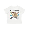 thumbnail image 1 of Inktastic My Cousin Loves Me with Sloth and Hearts Boys or Girls Toddler T-Shirt, 1 of 5