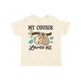 thumbnail image 1 of Inktastic My Cousin Loves Me with Sloth and Hearts Boys or Girls Toddler T-Shirt, 1 of 5