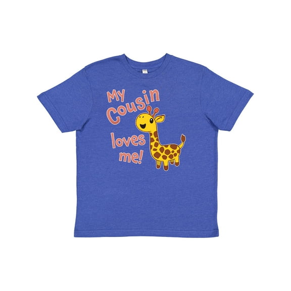 Inktastic My Cousin Loves me- cute giraffe Youth T-Shirt