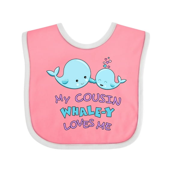 Inktastic My Cousin Whale-y Loves Me Boys or Girls Baby Bib