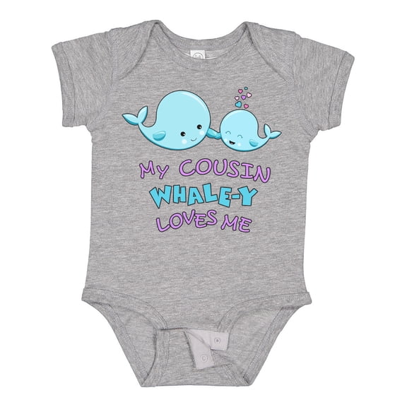 Inktastic My Cousin Whale-y Loves Me Boys or Girls Baby Bodysuit