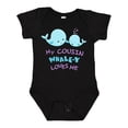 thumbnail image 1 of Inktastic My Cousin Whale-y Loves Me Boys or Girls Baby Bodysuit, 1 of 5