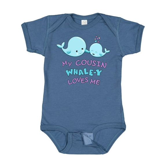 Inktastic My Cousin Whale-y Loves Me Boys or Girls Baby Bodysuit