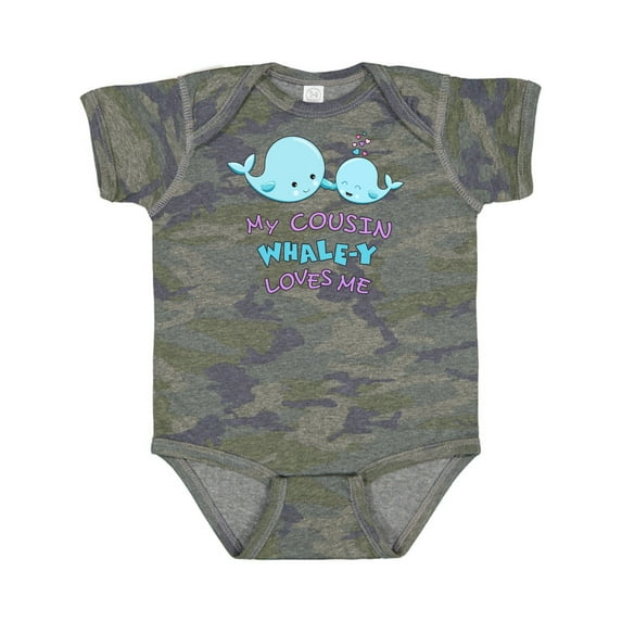 Inktastic My Cousin Whale-y Loves Me Boys or Girls Baby Bodysuit