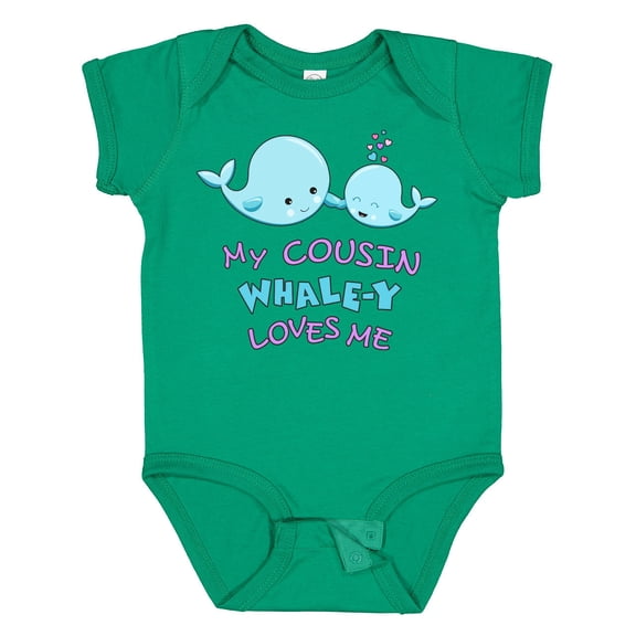Inktastic My Cousin Whale-y Loves Me Boys or Girls Baby Bodysuit