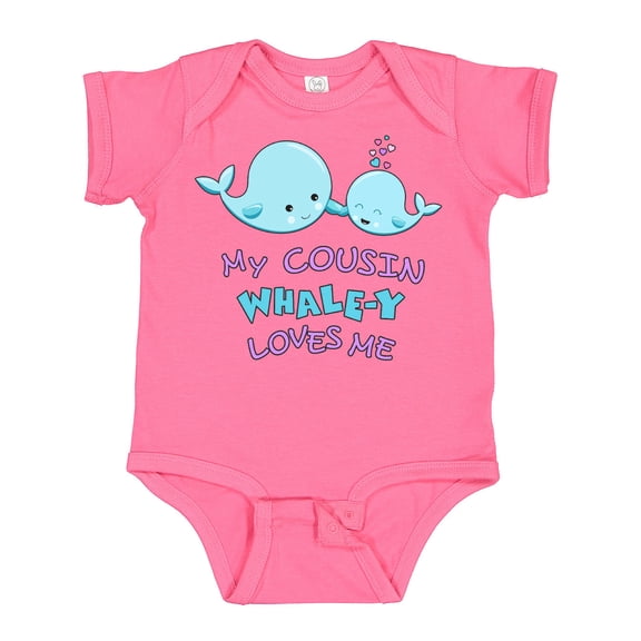 Inktastic My Cousin Whale-y Loves Me Boys or Girls Baby Bodysuit