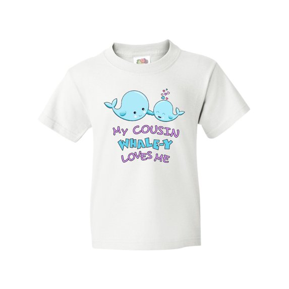 Inktastic My Cousin Whale-y Loves Me Youth T-Shirt