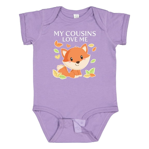 Inktastic My Cousins Love Me Little Fox Boys or Girls Baby Bodysuit