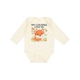 thumbnail image 1 of Inktastic My Cousins Love Me- Little Fox Boys or Girls Long Sleeve Baby Bodysuit, 1 of 5