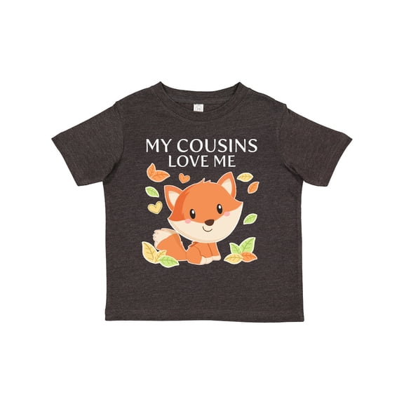 Inktastic My Cousins Love Me- Little Fox Boys or Girls Toddler T-Shirt