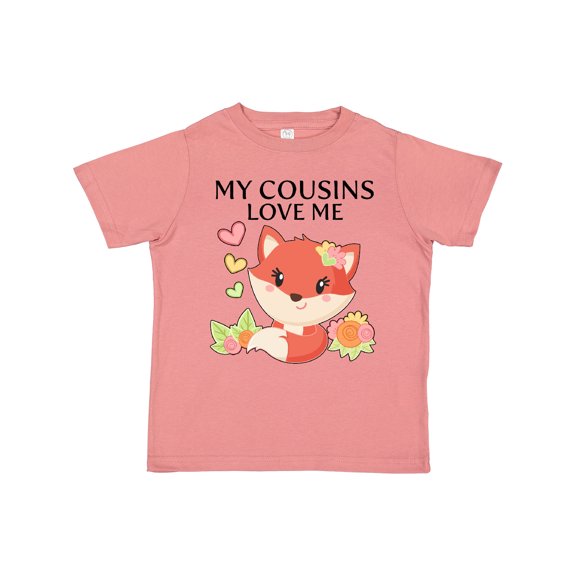 Inktastic My Cousins Love Me Little Fox Boys or Girls Toddler T-Shirt