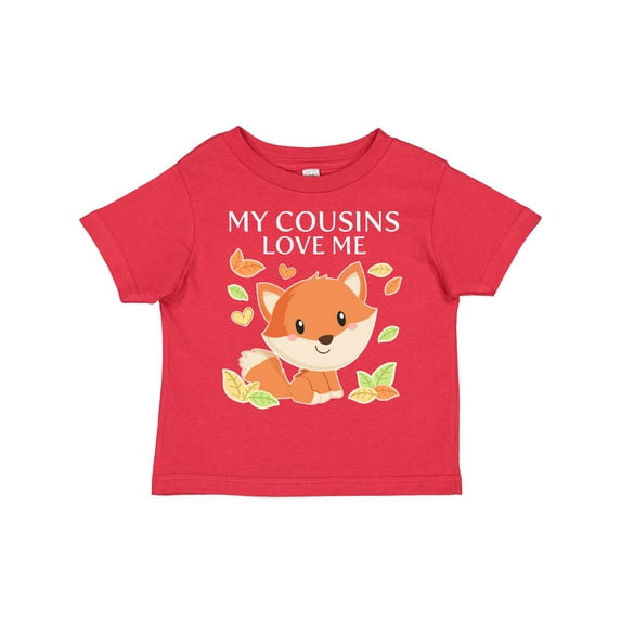 Inktastic My Cousins Love Me- Little Fox Boys or Girls Toddler T-Shirt