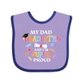 thumbnail image 1 of Inktastic My Dad Graduated and I'm Super Proud Boys or Girls Baby Bib, 1 of 4