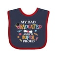 thumbnail image 1 of Inktastic My Dad Graduated and I'm Super Proud Boys or Girls Baby Bib, 1 of 4