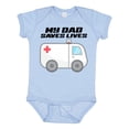 thumbnail image 1 of Inktastic My Dad Saves Lives Ambulance Boys or Girls Baby Bodysuit, 1 of 5