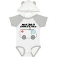 thumbnail image 1 of Inktastic My Dad Saves Lives Ambulance Boys or Girls Baby Bodysuit, 1 of 5