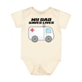 thumbnail image 1 of Inktastic My Dad Saves Lives Ambulance Boys or Girls Baby Bodysuit, 1 of 5