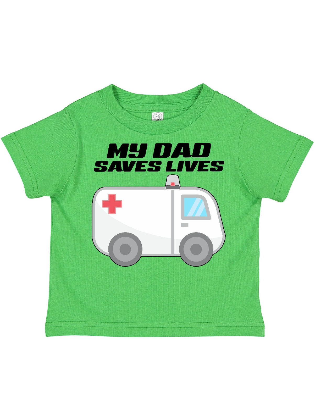 Inktastic "My Mommy Saves Lives" Ambulance Baby Bib - Cute Cotton Bib For Proud Kids