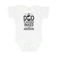 thumbnail image 1 of Inktastic My Dad is Bearded Inked and Awesome Boys or Girls Baby Bodysuit, 1 of 5