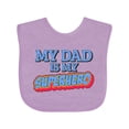 thumbnail image 1 of Inktastic My Dad is My Superhero Boys or Girls Baby Bib, 1 of 4