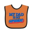 thumbnail image 1 of Inktastic My Dad is My Superhero Boys or Girls Baby Bib, 1 of 4