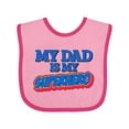 thumbnail image 1 of Inktastic My Dad is My Superhero Boys or Girls Baby Bib, 1 of 4