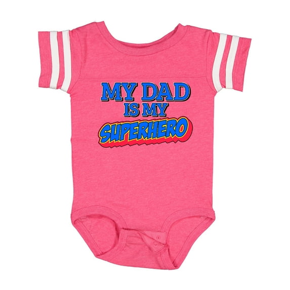 Inktastic My Dad is My Superhero Boys or Girls Baby Bodysuit