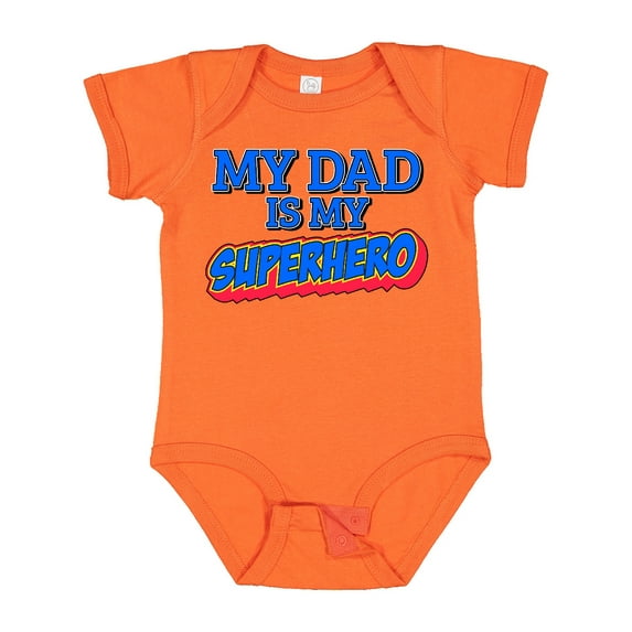 Inktastic My Dad is My Superhero Boys or Girls Baby Bodysuit