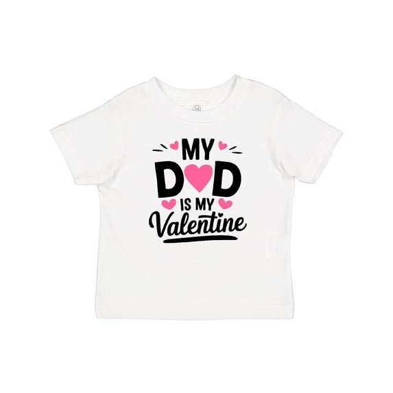 Inktastic My Dad is My Valentine Heart Girls Baby T-Shirt