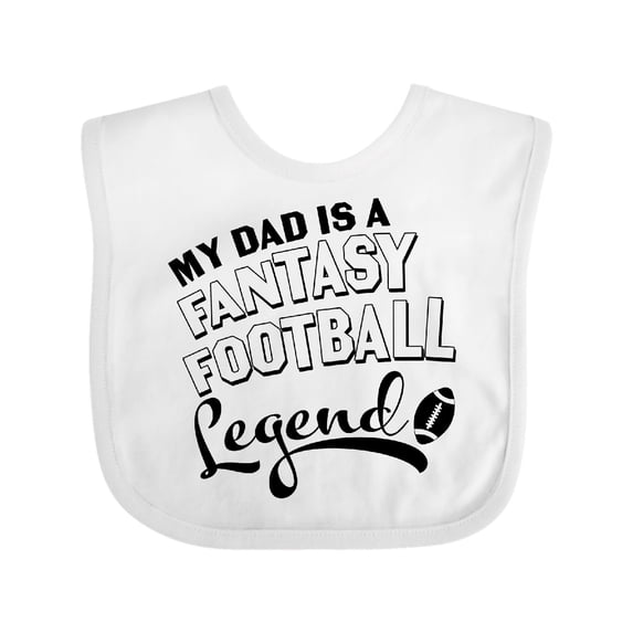 Inktastic My Dad is a Fantasy Football Legend Boys or Girls Baby Bib