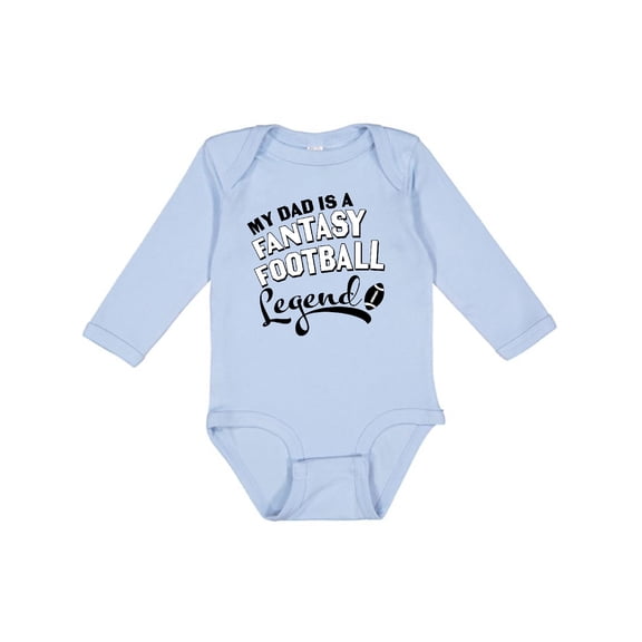 Inktastic My Dad is a Fantasy Football Legend Boys or Girls Long Sleeve Baby Bodysuit
