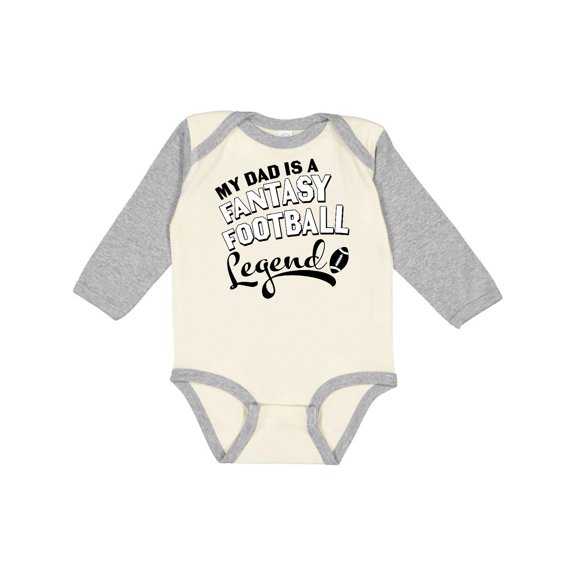 Inktastic My Dad is a Fantasy Football Legend Boys or Girls Long Sleeve Baby Bodysuit