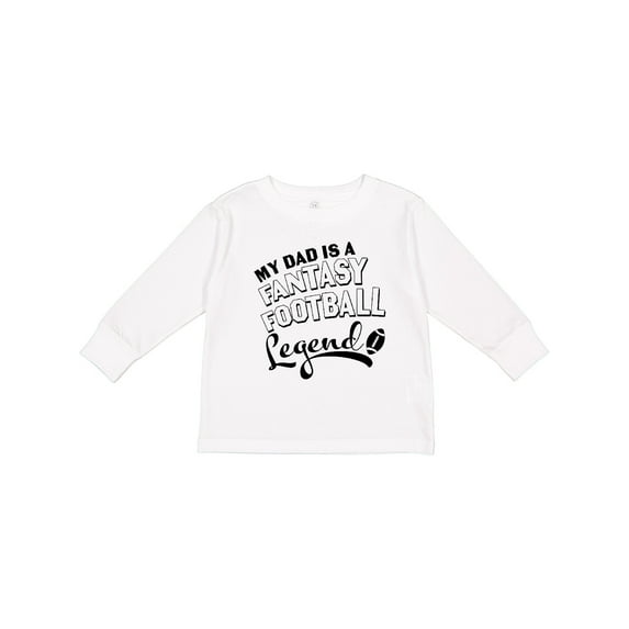 Inktastic My Dad is a Fantasy Football Legend Boys or Girls Long Sleeve Toddler T-Shirt