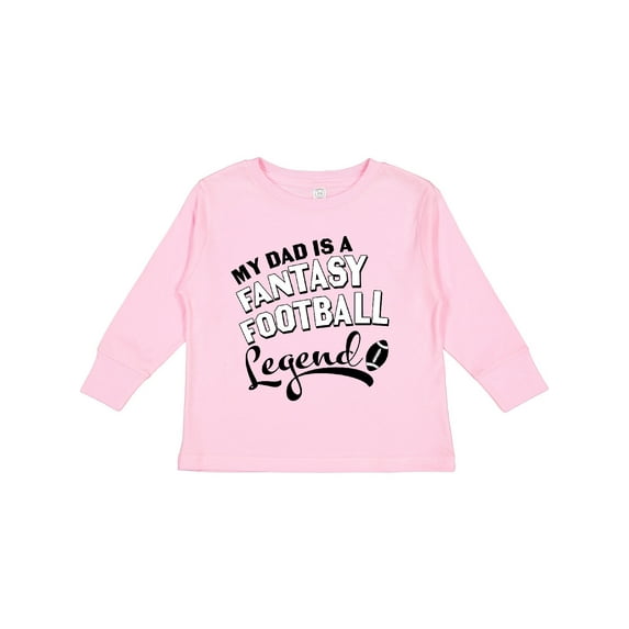 Inktastic My Dad is a Fantasy Football Legend Boys or Girls Long Sleeve Toddler T-Shirt