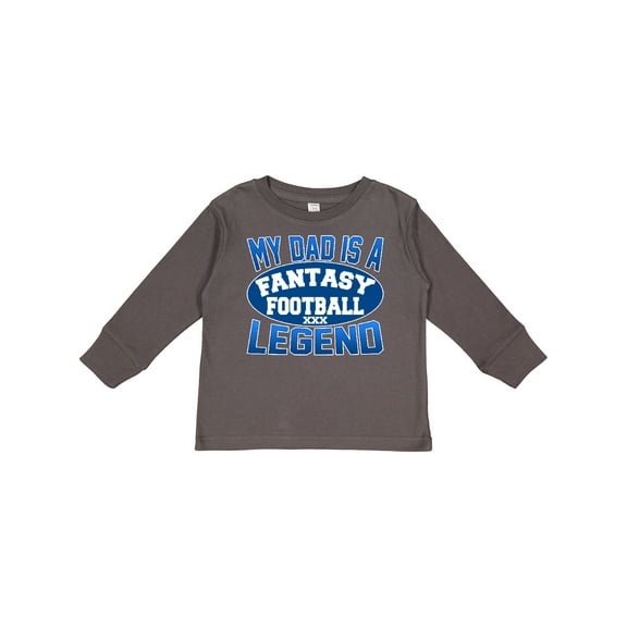 Inktastic My Dad is a Fantasy Football Legend Boys or Girls Long Sleeve Toddler T-Shirt