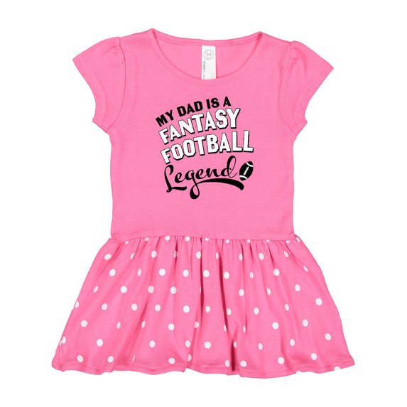 Inktastic My Dad is a Fantasy Football Legend Gift Baby Girl Dress