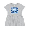 thumbnail image 1 of Inktastic My Dad is a Fantasy Football Legend Girls Baby Dress, 1 of 5