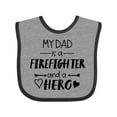 thumbnail image 1 of Inktastic My Dad is a Firefighter and a Hero Boys or Girls Baby Bib, 1 of 4