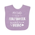 thumbnail image 1 of Inktastic My Dad is a Firefighter and a Hero Boys or Girls Baby Bib, 1 of 4