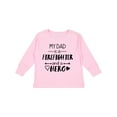 thumbnail image 1 of Inktastic My Dad is a Firefighter and a Hero Boys or Girls Long Sleeve Toddler T-Shirt, 1 of 5