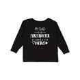 thumbnail image 1 of Inktastic My Dad is a Firefighter and a Hero Boys or Girls Long Sleeve Toddler T-Shirt, 1 of 5