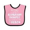 thumbnail image 1 of Inktastic My Dad is a Respiratory Therapist and a Hero Boys or Girls Baby Bib, 1 of 4