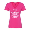 thumbnail image 1 of Inktastic My Dad is a Respiratory Therapist and a Hero Women's V-Neck T-Shirt, 1 of 5