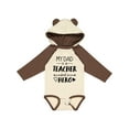 thumbnail image 1 of Inktastic My Dad is a Teacher and a Hero Boys or Girls Long Sleeve Baby Bodysuit, 1 of 5