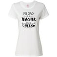 thumbnail image 1 of Inktastic My Dad is a Teacher and a Hero Women's T-Shirt, 1 of 5