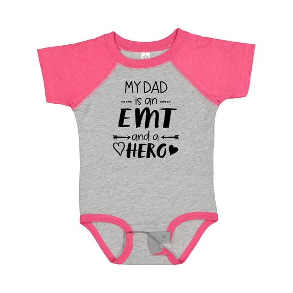 Inktastic My Dad is an EMT and a Hero Boys or Girls Baby Bodysuit
