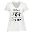 thumbnail image 1 of Inktastic My Dad is an EMT and a Hero Women's Plus Size V-Neck T-Shirt, 1 of 5